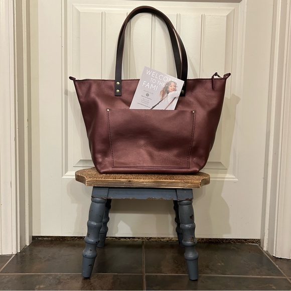 Portland Leather Handbags - Portland Leather Goods - AP Unicorn 🦄 “Disco” Large Zip Tote